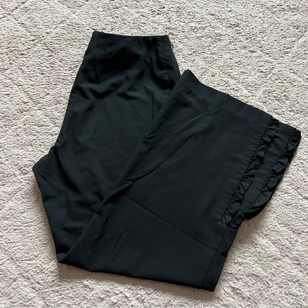 Trina Turk Flared Leg Pants Preppy Minimalist Old Money Quiet Luxury Sz 6